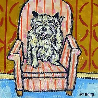 cairn terrier cell phone picture animal dog art tile