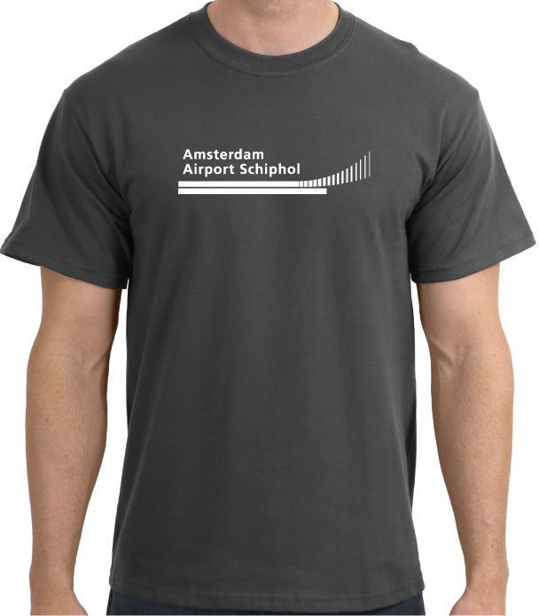 Amsterdam Airport Schiphol Vintage Logo Airport T Shirt