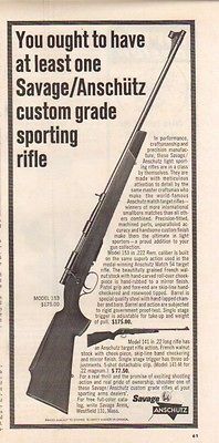 1964 SAVAGE AD ANSCHUTZ MODEL 153 SPORTING RIFLE