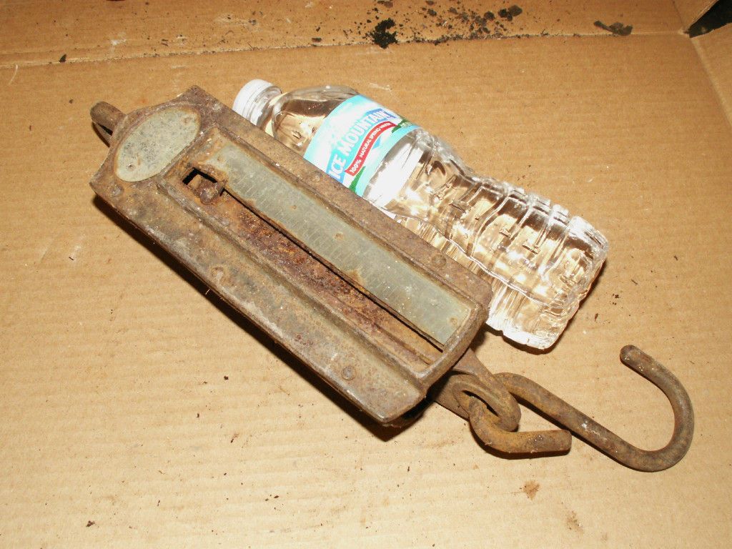 vintage antique primitive old barn farm iron scale tool