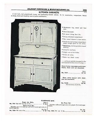 KITCHEN CABINETS HOOSIER STYLE, PORCELAIN TOP TWO TONE ENAMEL, 1940