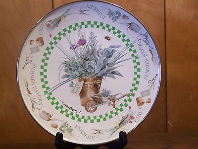 Marjolein Bastin Hallmark 10.5 Metal & Enamel Plate Fresh Herbs