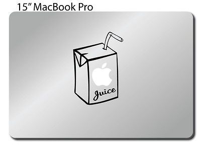 Apple Juice Carton MacBook Vinyl Decal Sticker Juice Box Apple MacBook