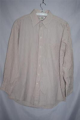 Mens Dress Shirt AQUASCUTUM OF LONDON Size 16/33 Ivory Red Bronze