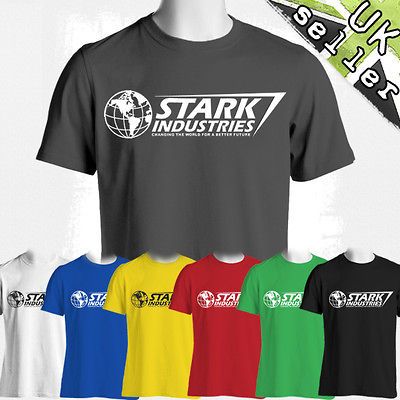 IRON MAN T SHIRT AVENGERS ASSEMBLE STARK INDUSTRIES Soft Fitted T