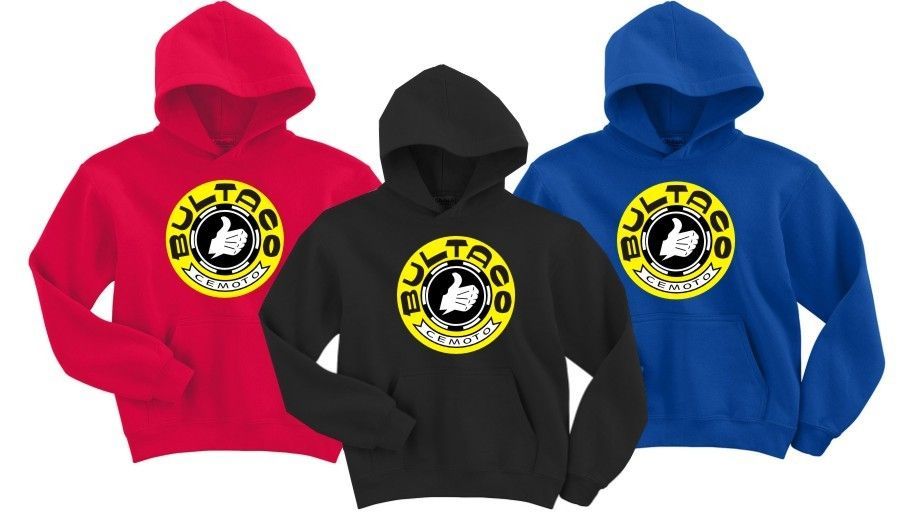 BULTACO TWINSHOCK VINTAGE MOTOCROSS EVO MENS HOODIE HOODY