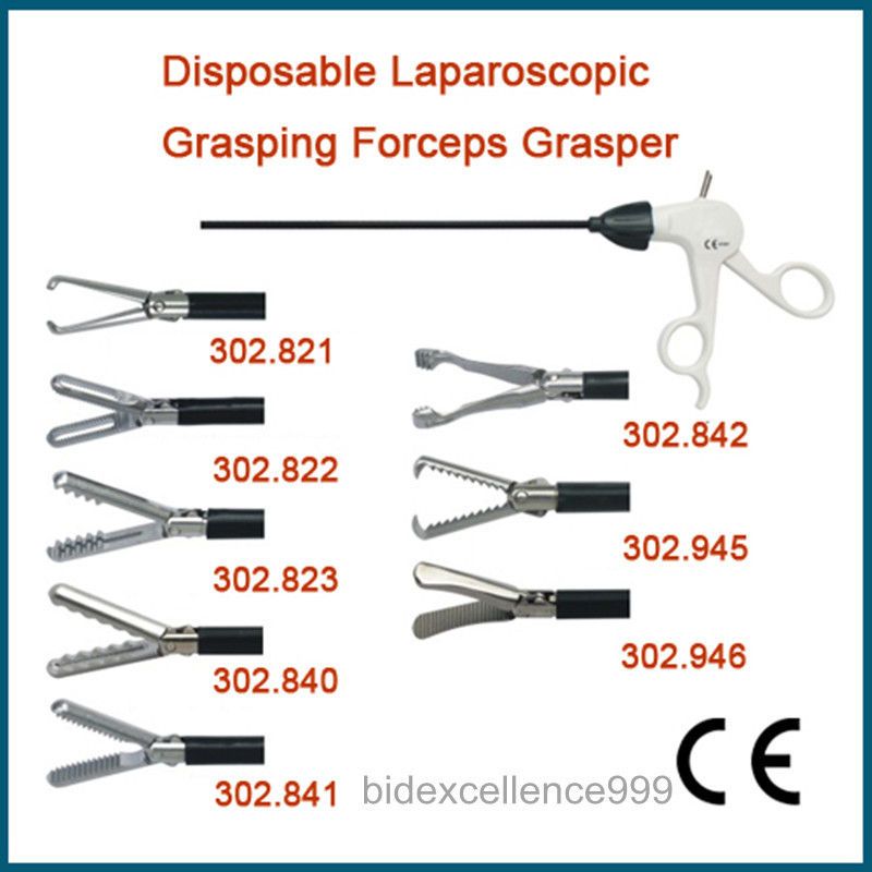 Brand New Disposable Laparoscopic Grasping Forceps Grasper ø5x330mm