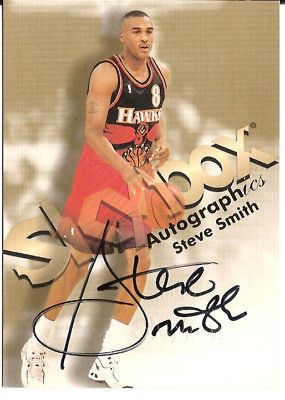 1998 Steve Smith Skybox Autographics Atlanta Hawks Auto