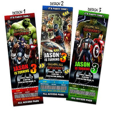 avenger party invitations