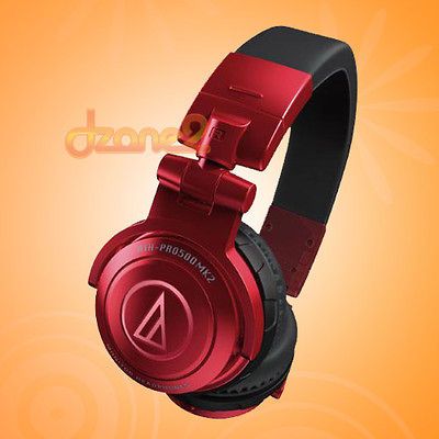 Audio Technica ATH PRO500MK2 RED Pro500 MK2RD DJ Headphones