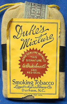 Dukes Tobacco Pouch 1929 North Carolina Tax Stamp ZIG ZAG Rolling