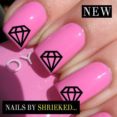 Diamond Stencil Decal Manicure Water Transfer Celebrity Style Nails