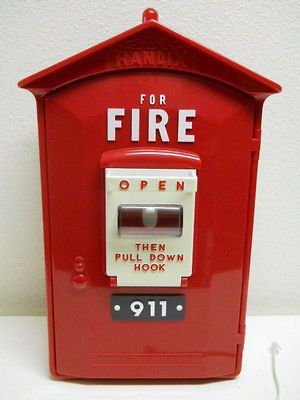 Randix Corp 13 Memory Telephone Emergency Phone Fire Box FB 911 Red