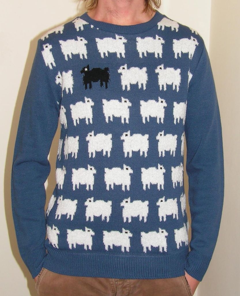 Black Sheep Jumper   Brand New indie retro geek kitsch 70s vintage