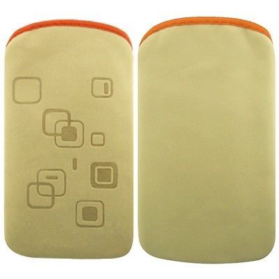 BEIGE DICE SLEEVE POUCH CASE COVER SKIN WALLET FOR LG Axis