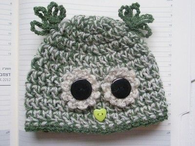 Crochet Owl Baby Hat Boy Girl 0 4 mo beanie bird cap gift Photo Prop