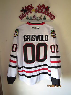 Clark Griswold white Blackhawks jersey. Pick your SIZE Ships out day