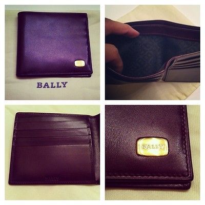 NEW BALLY Switzerland Mens Bifold Leather WALLET Expresso ~ VINTAGE