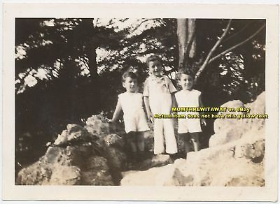 Old Photo 3 Cute Lemos Children Boys Rocks California