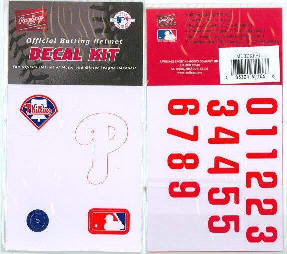 MLB BASEBALL RAWLINGS OFFICIAL BATTING HELMET DECAL KIT *CHOOSE TEAM*