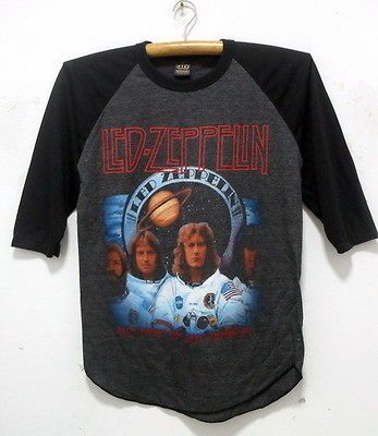 Led Zeppelin 3/4 baseball shirt punk rock band tour jersey 40 L