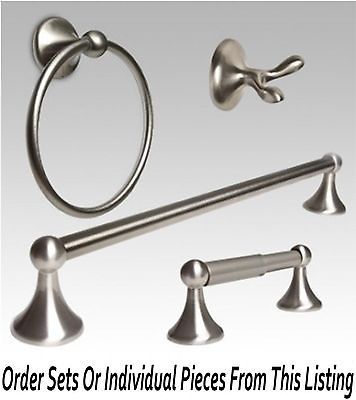 Satin / Brushed Nickel Bathroom Hardware Accessory Set