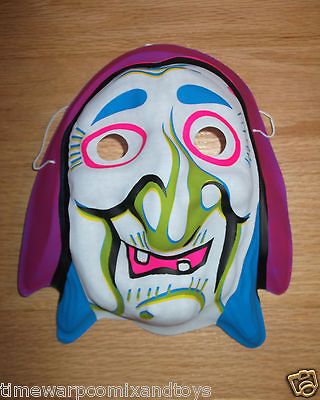 TOPSTONE WITCH HALLOWEEN MASK NEW UNUSED OLD STORE STOCK BEN COOPER