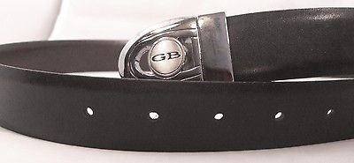 Belt Geoffrey Beene Narrow Soft Leather Reverse Blk/Brn Mirror Size 32