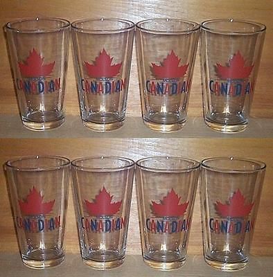 MOLSON CANADIAN 8 BAR PUB BEER PINT GLASSES NEW