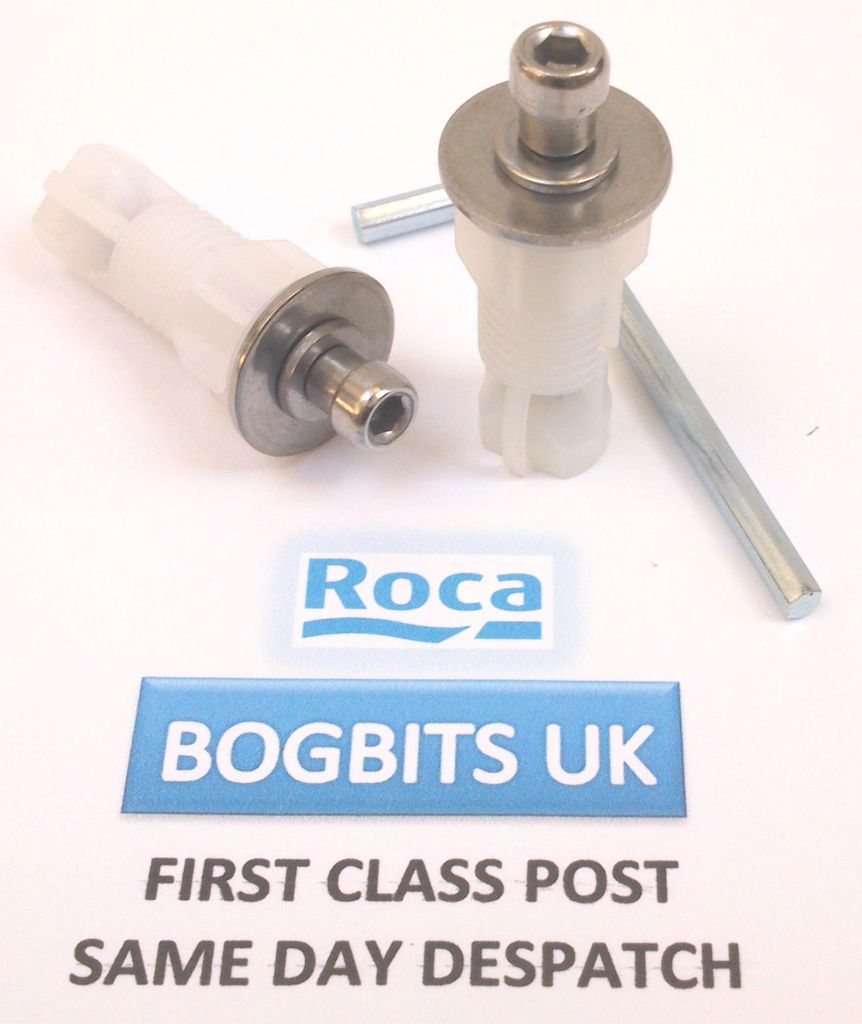 ROCA SOFT CLOSE TOP FIX PEG TOILET SEAT HINGE FIXING KIT SET ONLY PAIR