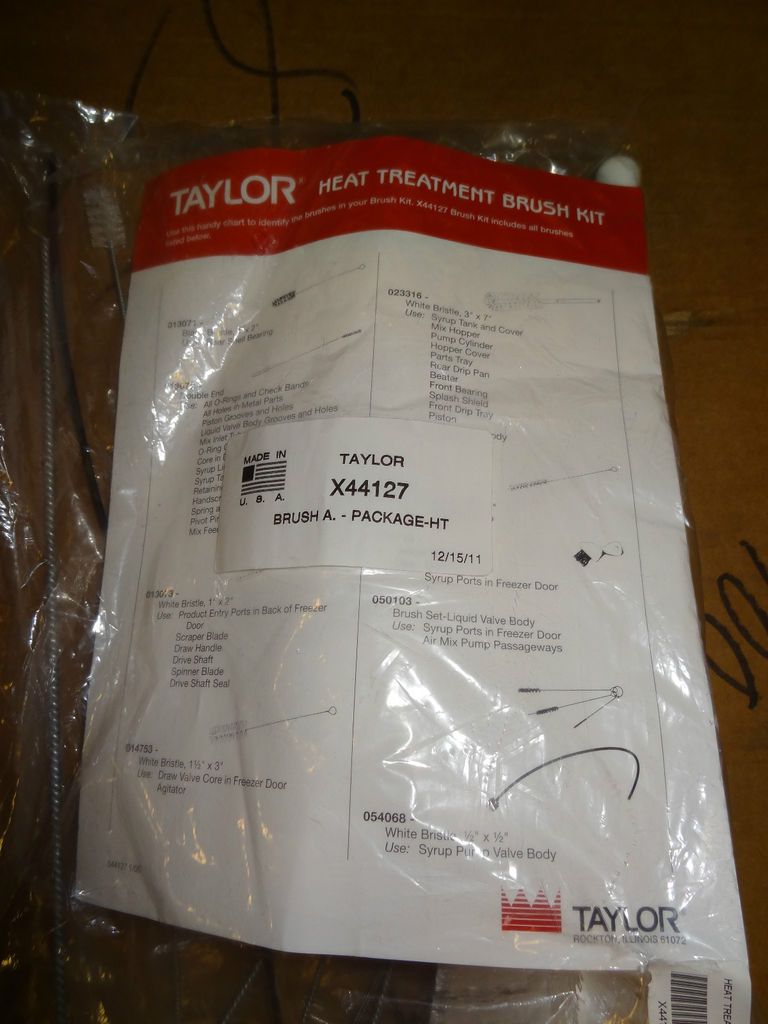 Taylor Soft Serve Ice Cream Machine Heat Treatment Brush Kit X44127