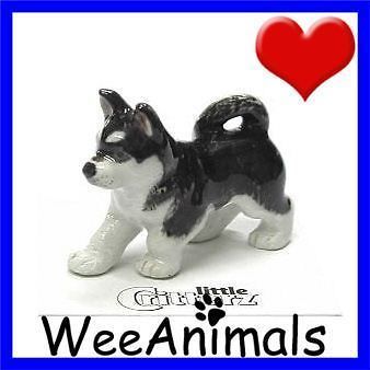 Little Critterz Bering Siberian Husky Dog Miniature Figurine Wee