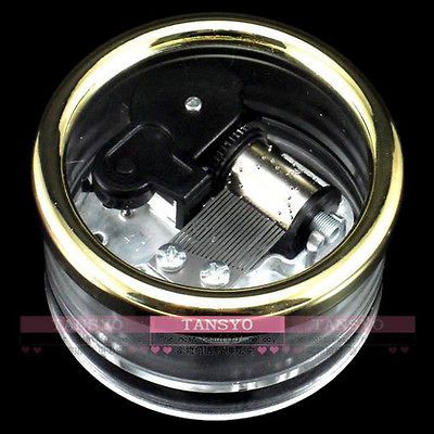 Transparent Round 18 Sound Clockwork Spring Music Box Spirited For