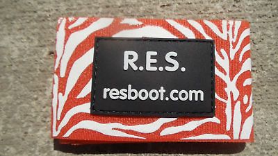 ORANGE&WHT ZEBRA Replaceable Velcro~for RES Bell Boots