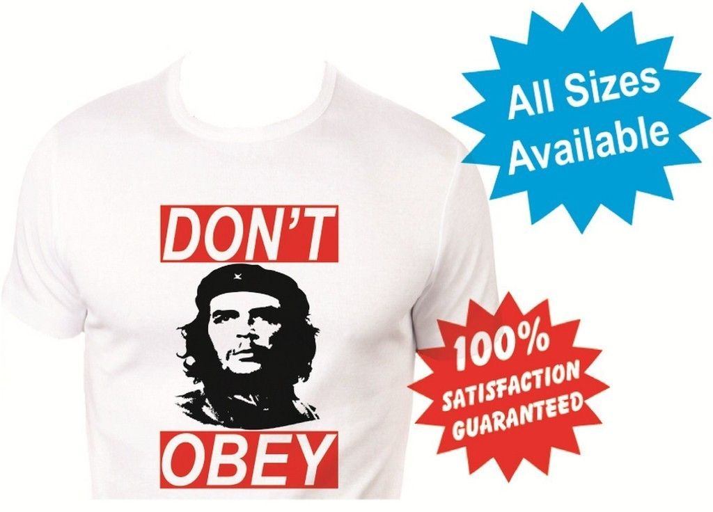 che guevara dont obey boys girls kids T Shirt New White Print Tee