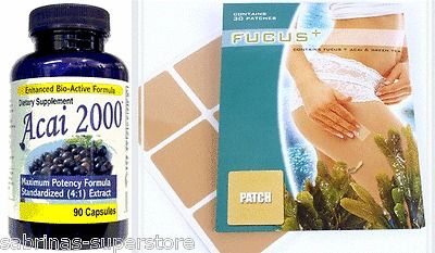 2000mg ACAI Berry Plus Fucus Green Tea Patch Slimming Dieting Pills