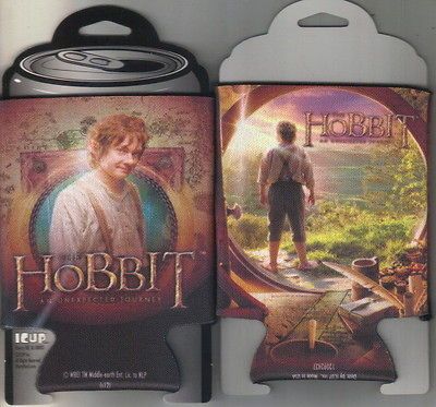 The Hobbit Movie Bilbo Baggins Two Sided Beer Huggie Can Cooler NEW