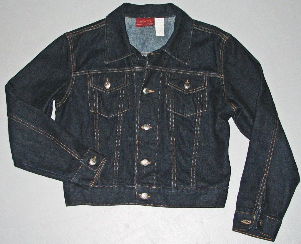 womens Level 99 Anthropologie jean Jacket Utility Wear L Large