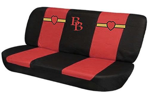 BLACK AND RED BETTY BOOP MATCHING BB BENCH SEAT COVER FOR CARS TRUKS
