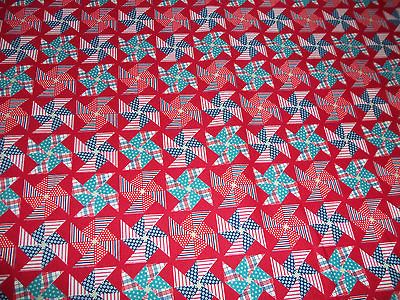 Riley Blake Stars and Stripes in PInwheels   1 yard