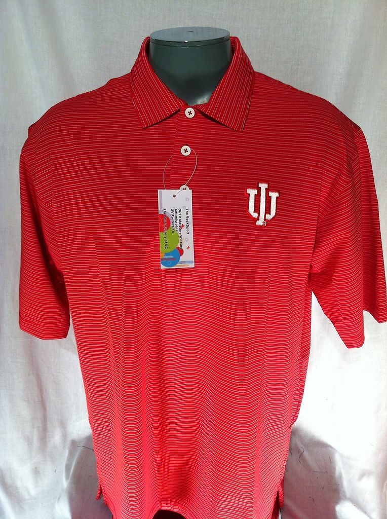 Mens Indiana Hoosiers Vintage Patch RockSport DriFit Polo Shirt XXL