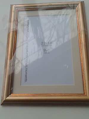 BOOTS BNWT Gold Crackled Photo Frame for 23 x 15cm 9 x 6 in includes