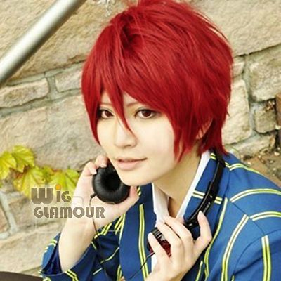 Uta no Prince sama Otoya Ittoki Cosplay Short Red Hair Wig