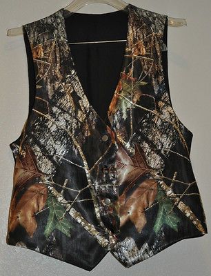 NEW Camo Wedding Vest/ CHILDS  SATIN CAMO ***sz 7 thru 14