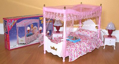 GLORIA DOLL HOUSE FURNITURE SIZE MASTER BEDROOM LAMP SET FOR BARBIE