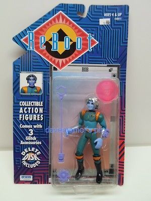 Reboot by Irwin BOB with 3 Glitch Accessories figure Sealed