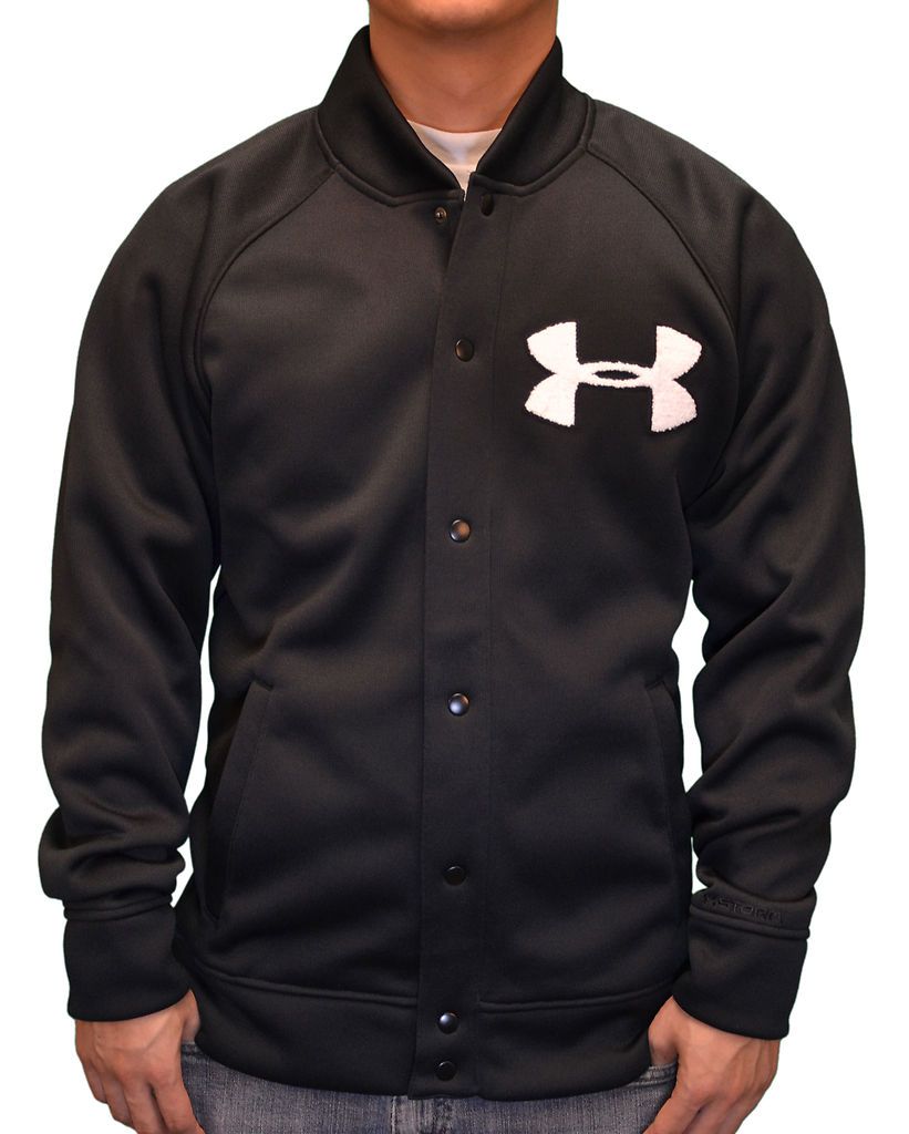 Under Armour Mens UA Storm Rally Lettermen Jacket Coat   Black