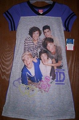 ONE DIRECTION 1D Purple Nightgown PAJAMAS sz 14 NeW Pjs Harry Louis