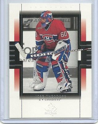 1999 00 SP AUTHENTIC #45 JOSE THEODORE MONTREAL CANADIENS