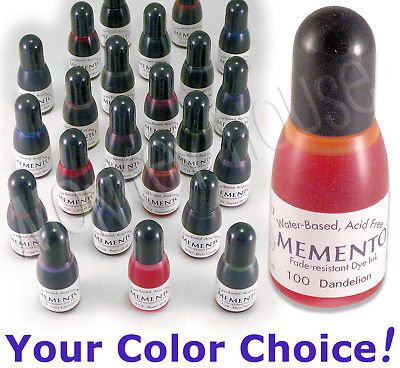 MEMENTO fade resistant dye INK BOTTLE archival stamp pad refill